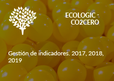 ECOLOGIC-CO2CERO. Gestión de indicadores. 2017, 2018, 2019